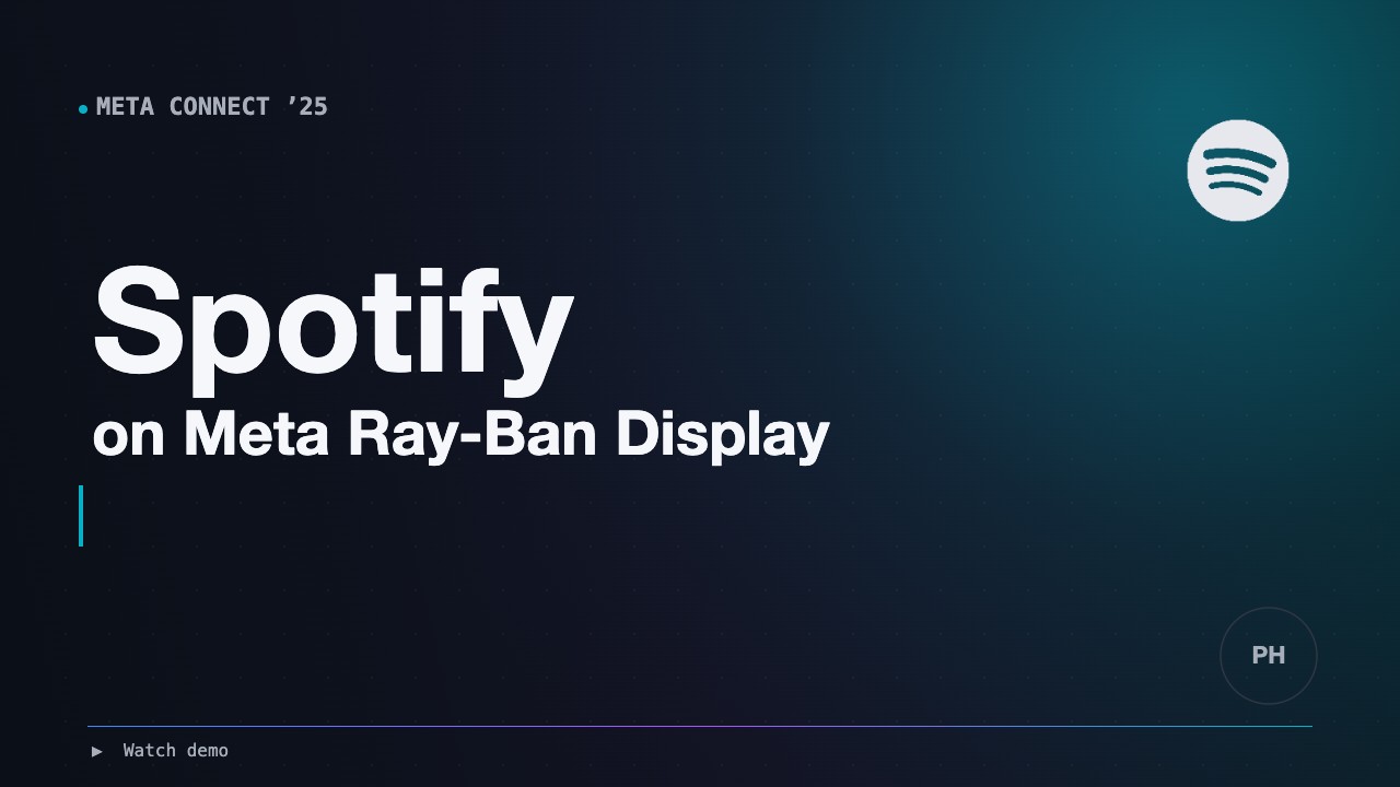 Spotify on Meta Ray-Ban Display